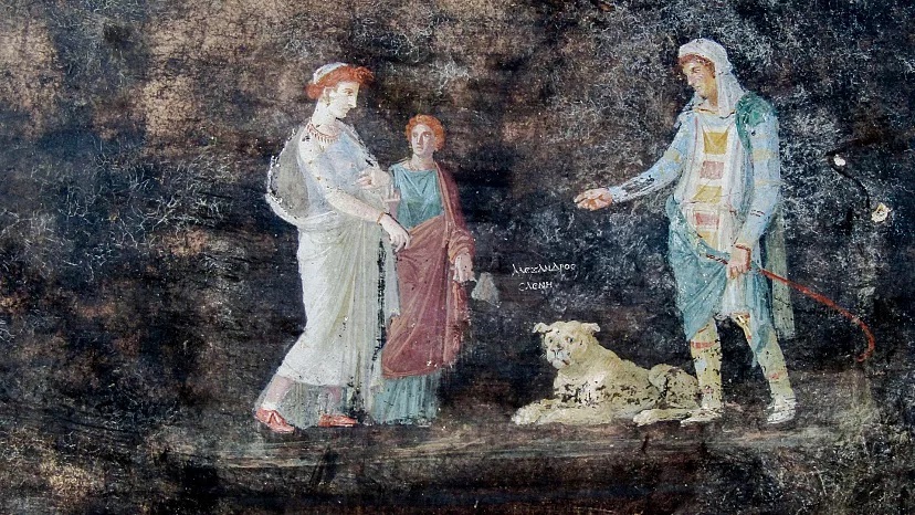 کشف نقاشی های دیواری دست نخورده در ایتالیا؛ سالنی شگفت انگیز که داستان جنگ تروا و اساطیر یونان را روایت می کند