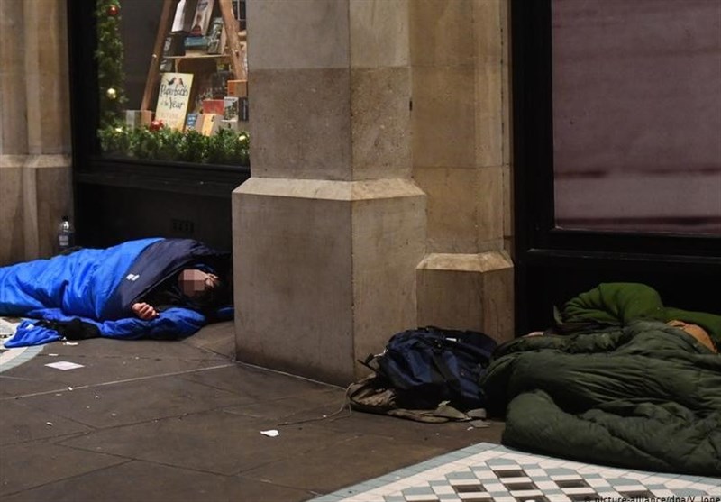 افزایش 40 درصدی بی‌خانمان‌ها در انگلیس