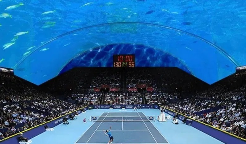 طرح 2.5 میلیارد دلاری برای اولین استادیوم زیر آب جهان با سقف شیشه ای در دبی