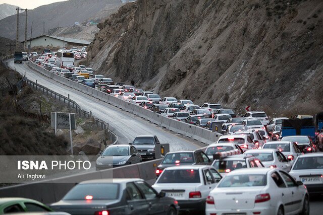 تردد 6 کیلومتر در جاده آزاد تهران-شمال