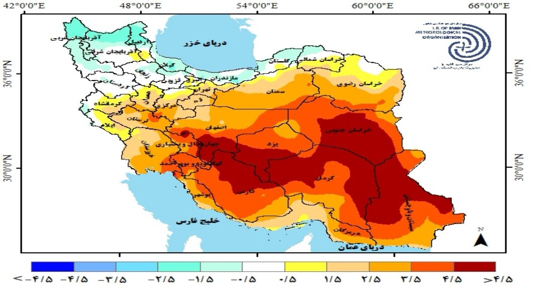 رکورد بارندگی کمتر از بلندمدت در کشور/ تجربه خشکسالی خفیف تا شدید در 14 استان