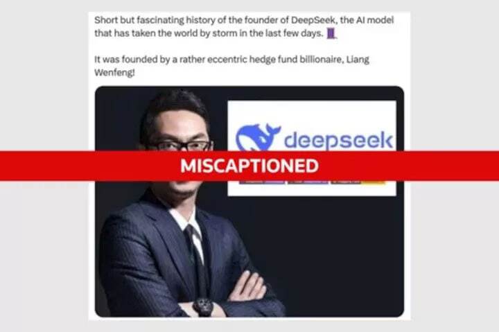 عکس منتشر شده توسط مدیرعامل Deepseek در رسانه ها اشتباه است