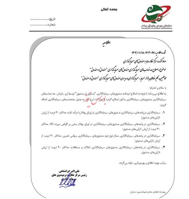 تغییر بورس اوراق بهادار و تصمیم دیگری در مورد محدودیت ابزارهای حرفه ای تغییر بورس اوراق بهادار و تصمیم دیگری در مورد محدودیت ابزارهای حرفه ای