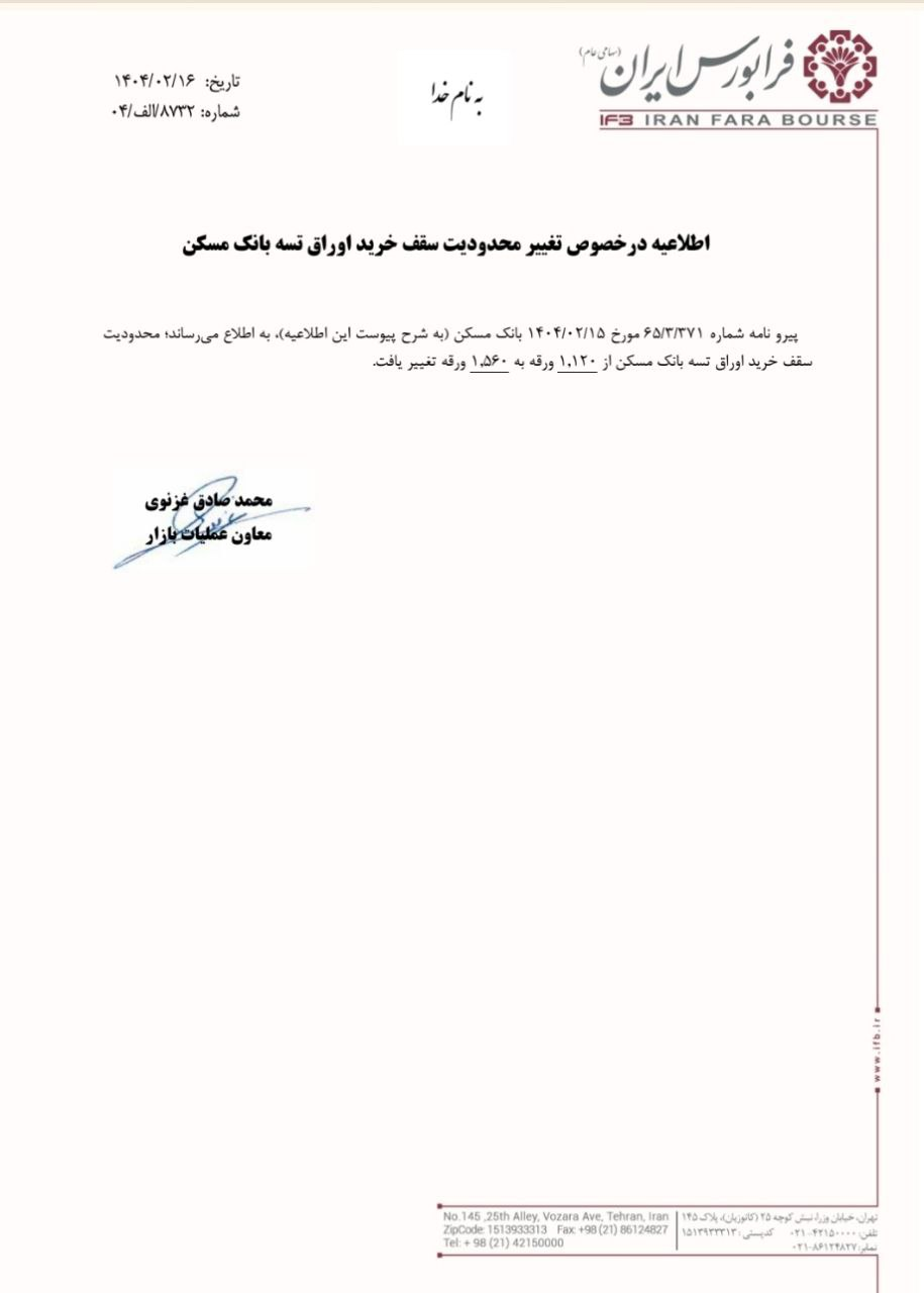سقف خرید تعداد امکانات مسکن افزایش یافته است