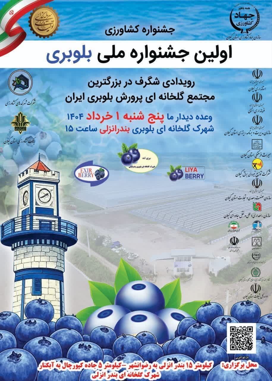 بندر انزلی میزبان جشنواره برداشت بلوبری؛ معرفی محصولی نوین با ظرفیت‌های اقتصادی فراوان