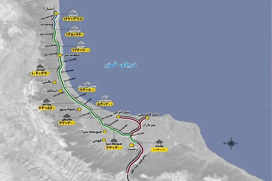 تحویل رسمی٢٠ کیلومتر از مسیر راه‌آهن رشت - آستارا به روس‌ها؛ تیم روسی در ایران مستقر شد