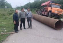 مجرای دریافت آب کشاورزی تخریب شده 3 روستای فومن ترمیم شد