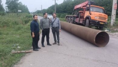 مجرای دریافت آب کشاورزی تخریب شده 3 روستای فومن ترمیم شد