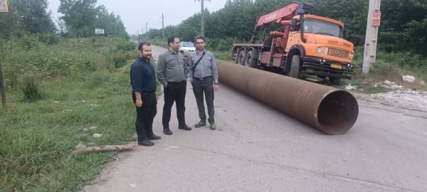 مجرای دریافت آب کشاورزی تخریب شده 3 روستای فومن ترمیم شد