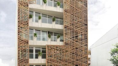 معماری غیرتکراری نمای یک آپارتمان در گلسار رشت+ تصاویر
