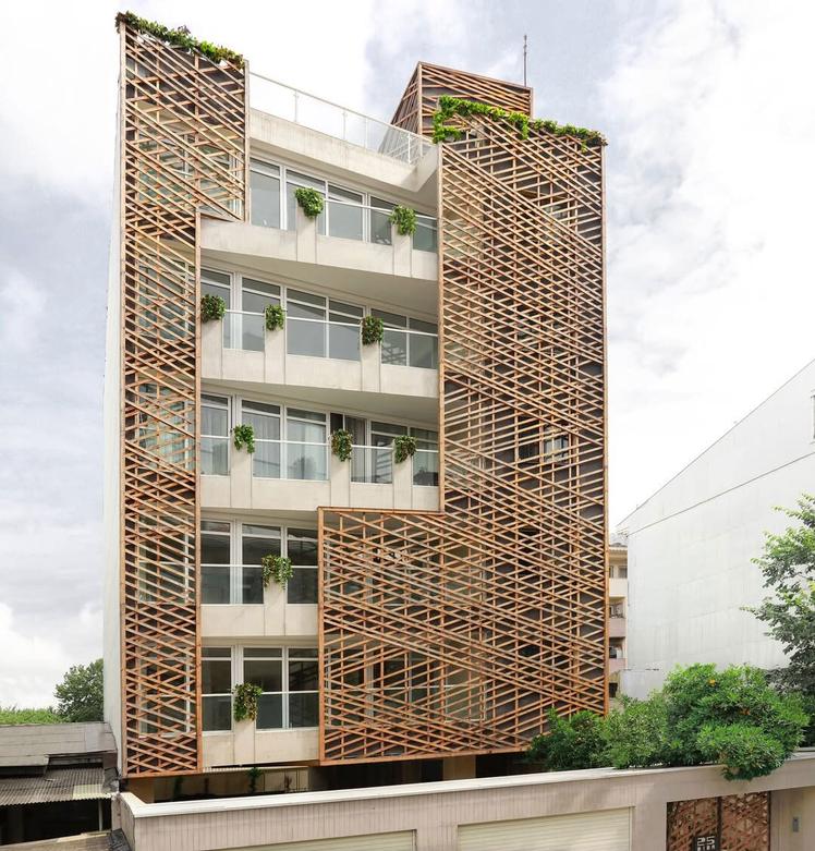 معماری غیرتکراری نمای یک آپارتمان در گلسار رشت+ تصاویر