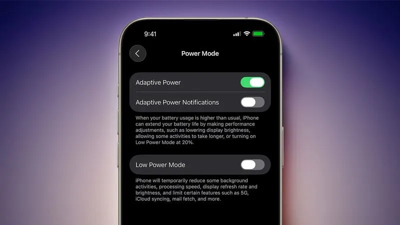 IOS 26 اعلان های قدرت سازگار AK3246