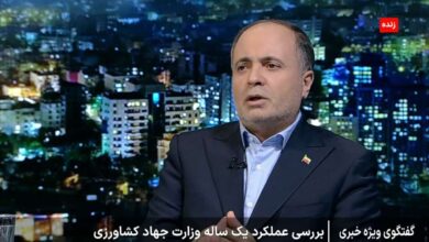 میزان مصرف آب در بخش کشاورزی 70 درصد است | صادرات 8.5 میلیارد دلاری بخش کشاورزی