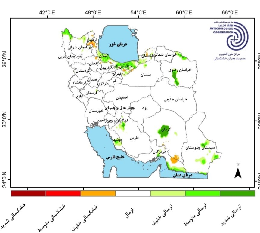 وضعیت بارندگی ایران در سال زراعی 1404 پیش بینی بارندگی استان ها و تحلیل سوابق بارندگی کشور