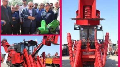 رونمایی از ششمین هاروستر تمام‌ایرانی نیشکر در خوزستان