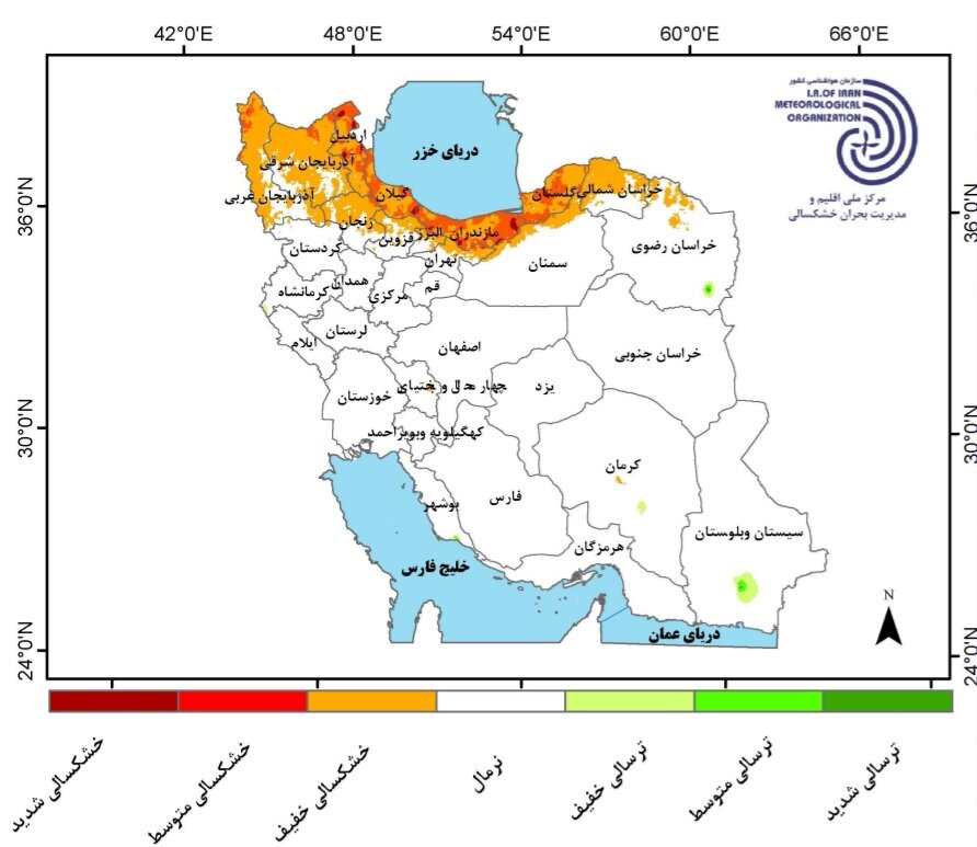 وضعیت بارندگی ایران در سال زراعی 1404 پیش بینی بارندگی استان ها و تحلیل سوابق بارندگی کشور