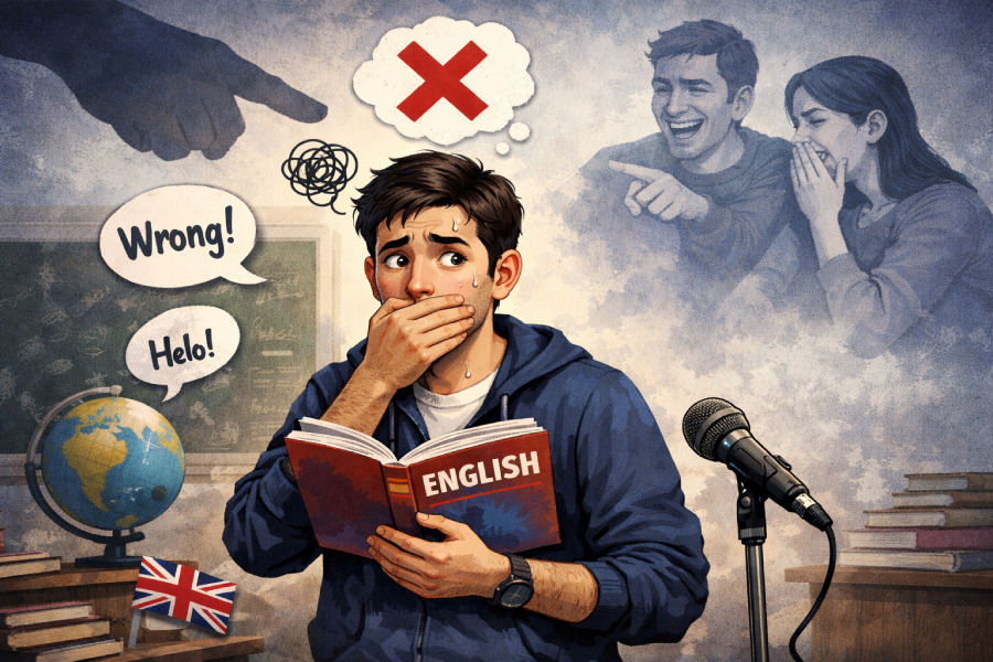 ترس از اشتباه کردن در مکالمه انگلیسی
