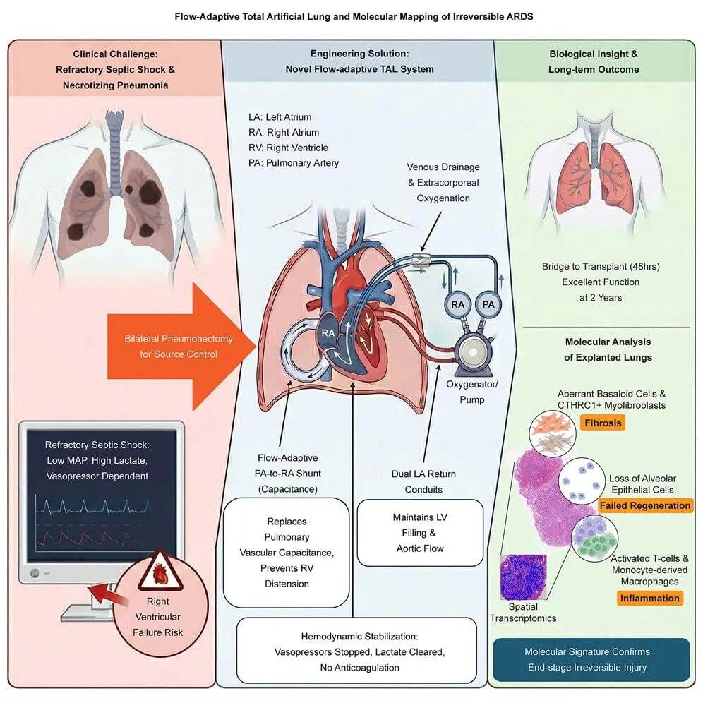 دستاورد پزشکان آمریکایی؛ چگونه یک بیمار 48 ساعت بدون ریه زنده ماند؟ دستاورد پزشکان آمریکایی؛ چگونه یک بیمار 48 ساعت بدون ریه زنده ماند؟