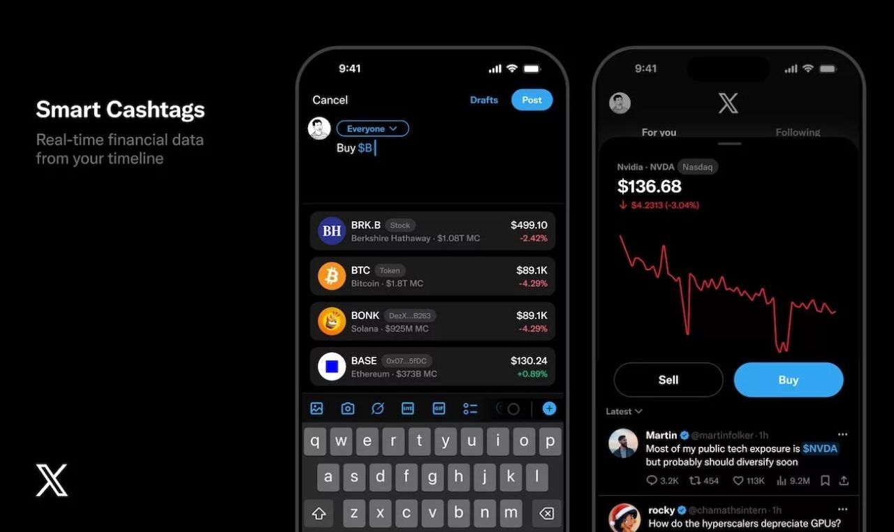 پلتفرم X به زودی به قابلیت تجارت سهام و ارزهای دیجیتال مجهز می شود پلتفرم X به زودی به قابلیت تجارت سهام و ارزهای دیجیتال مجهز می شود