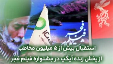استقبال بیش از ۵ میلیون مخاطب از پخش زنده آیگپ در جشنواره فیلم فجر