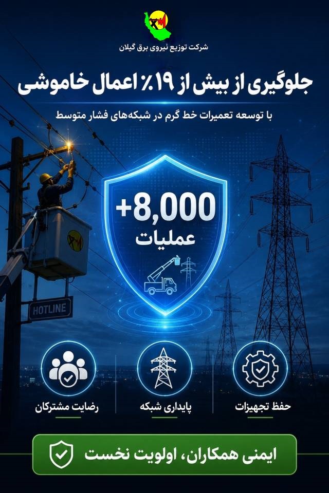 افزایش توانمندی خط گرم در گیلان؛ اولویت جدید برای کاهش قطعیهای برنامهریزیشده