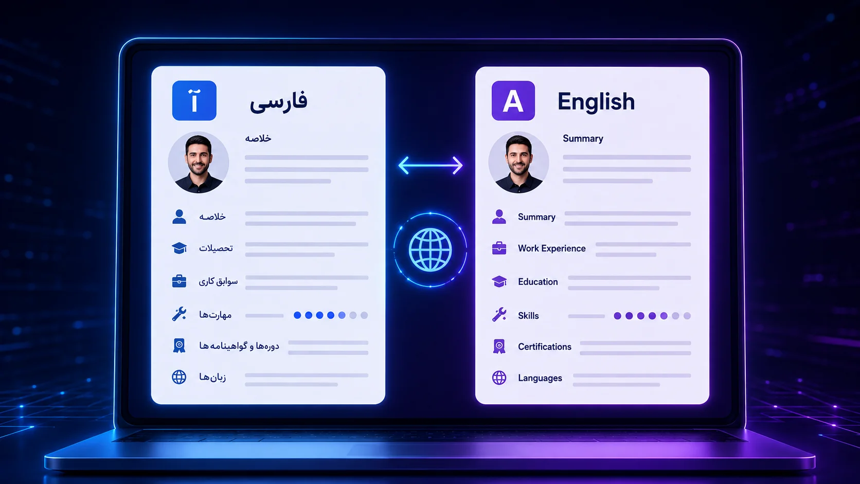 رزومه فارسی بهتر است یا انگلیسی؟
