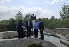 بازدید فرماندار رشت مجموعه پرورش ماهیان خاویاری روستای محمد آباد پیربازار