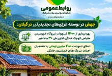 ‌برنامه‌ریزی برای احداث ۶ نیروگاه مقیاس‌متوسط ۳ مگاواتی در گیلان