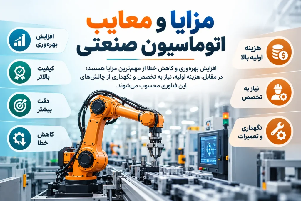 مزایا و معایب اتوماسیون صنعتی